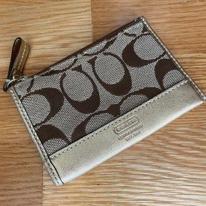 COACH Signature C Mini Wallet and Key Chain